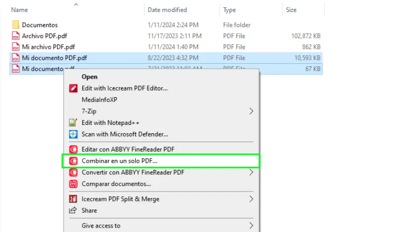 ABBYY FineReader - unir archivos PDF ABBYY FineReader - unir archivos PDF